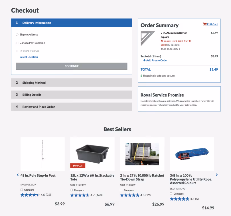 Leveraging product recommendations on checkout pages