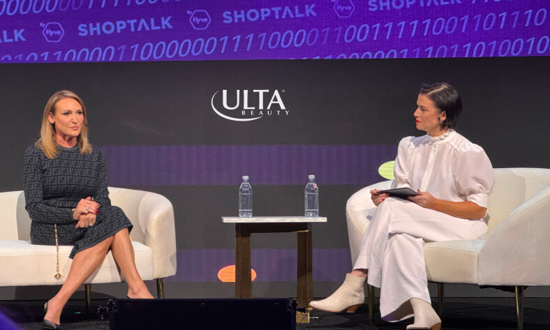 Kecia Steelman, President & Chief Operating Officer, Ulta Beauty on stage with interviewer Anne Mezzenga, Co-CEO, Omni Talk