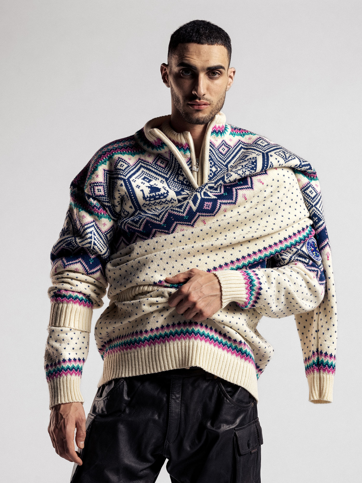 Modellfoto e-com-shoot for Dale of Norway i studio C