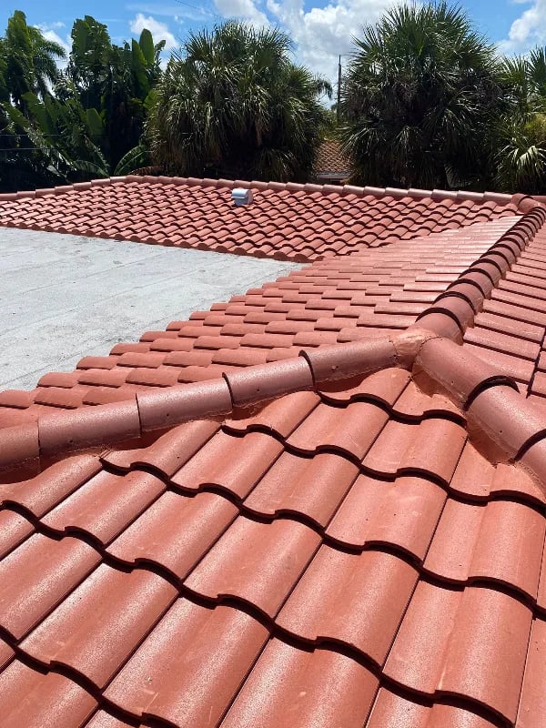 Tile roof detail showing expert installation craftsmanship
