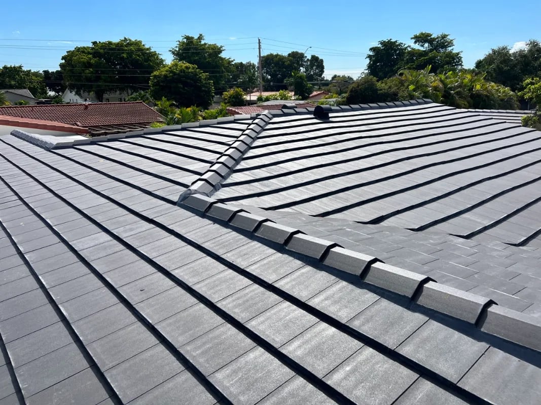 Roof inspection in progress on Miami area home