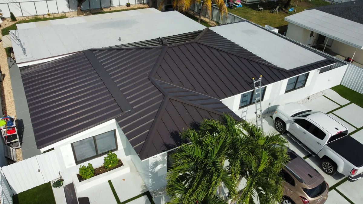 Metal roof durability detail in South Florida tropical climate