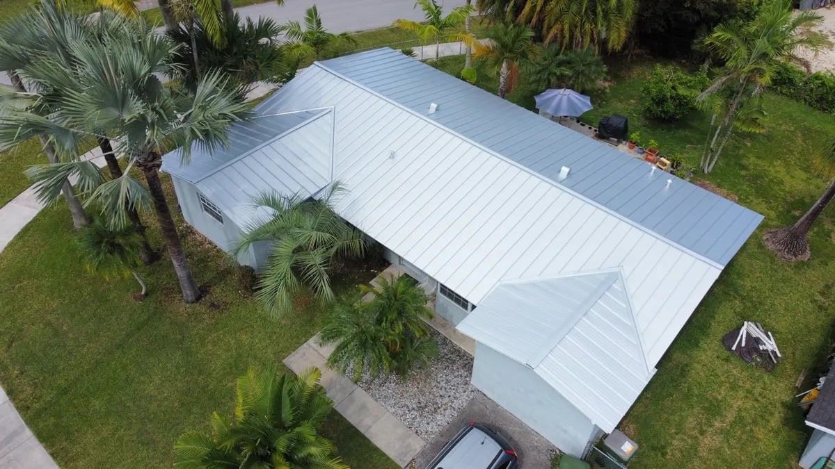 Standing seam metal roof built to endure decades of Florida weather