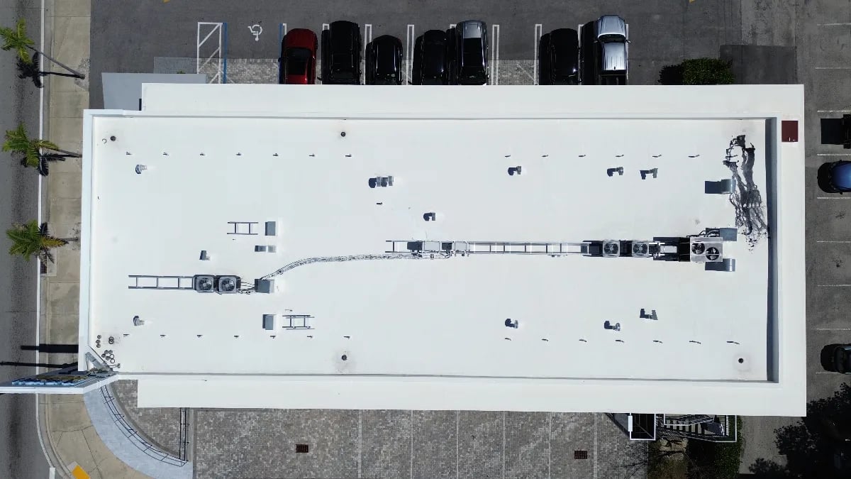 Commercial roofing project showcasing quality workmanship in Miami