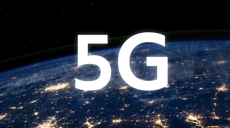 The word 5G over the Earth showing connectivity