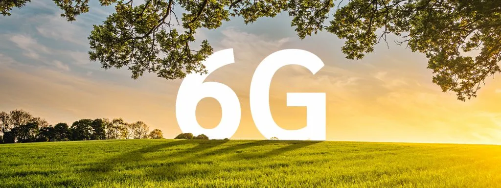 The word 6G appearing over a horizon