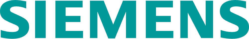 Siemens company name in bold teal uppercase letters.