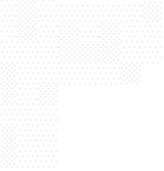 White pixelated pattern on transparent background forming abstract shapes in top-left corner.