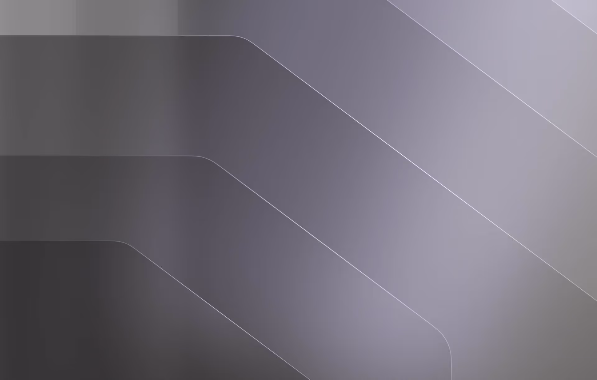 Abstract geometric background with overlapping diagonal shapes in shades of gray and purple.