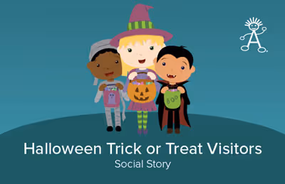 Halloween Trick or Trea Visitors - Download Social Story