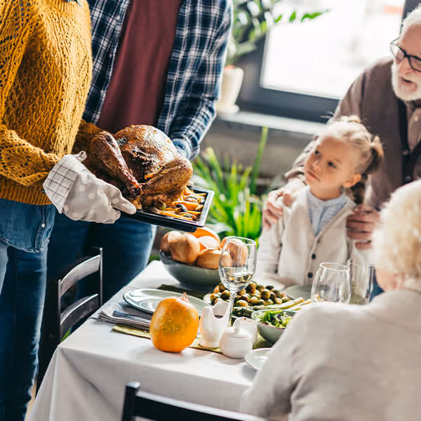 family at thanksgiving
