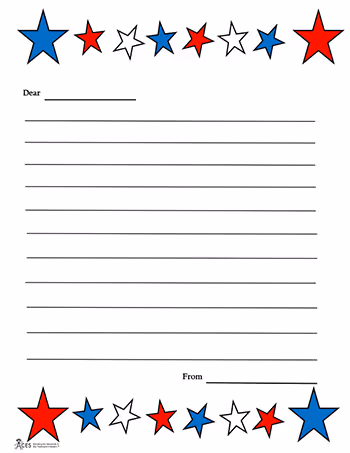 Memorial Day Letter and Drawing Templates