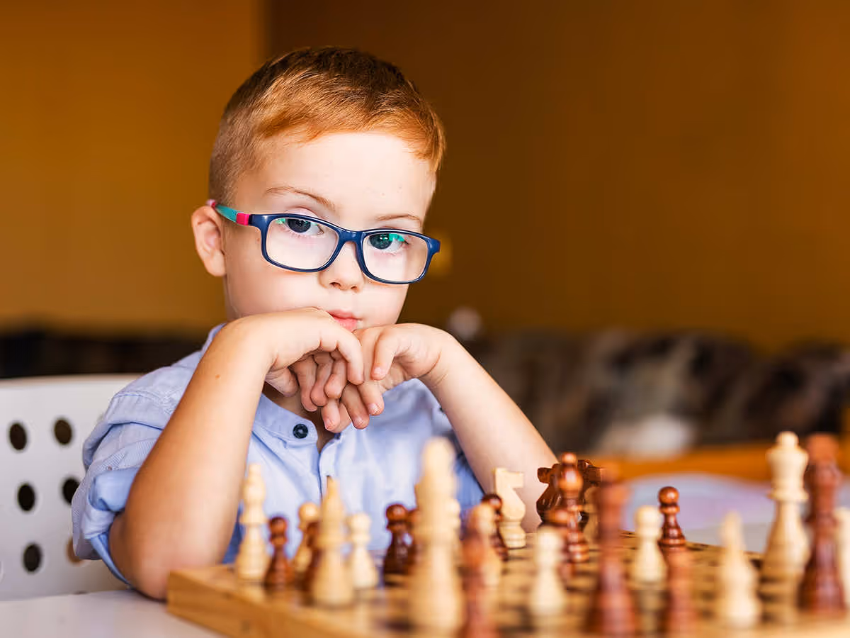 child playing chess