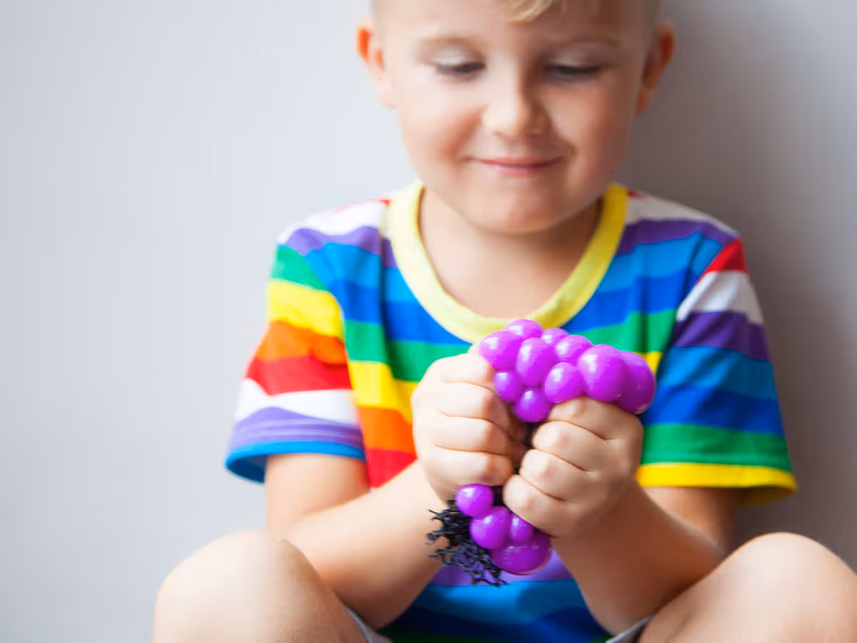 child playing with slime