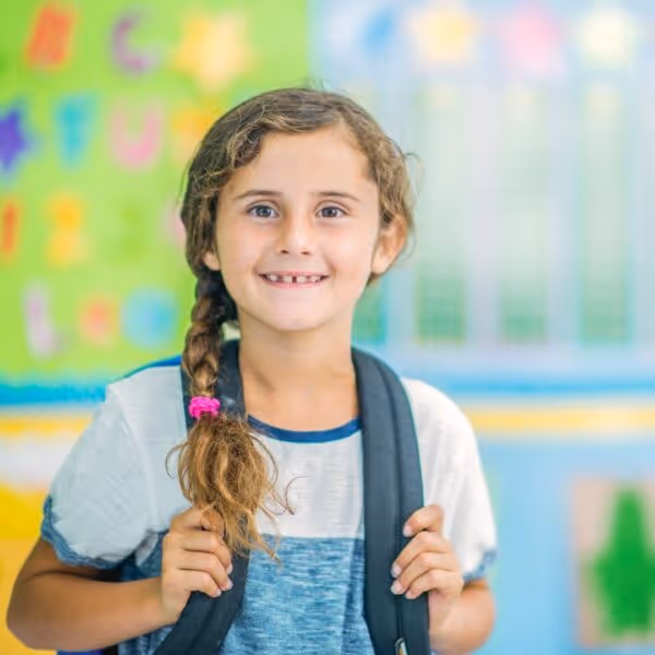 young girl in elementary school