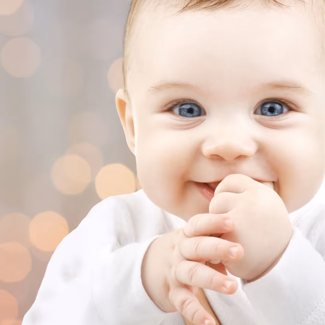 a smiling infant