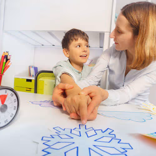 autistic child in therapy