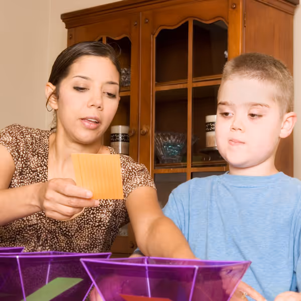 therapist working with child