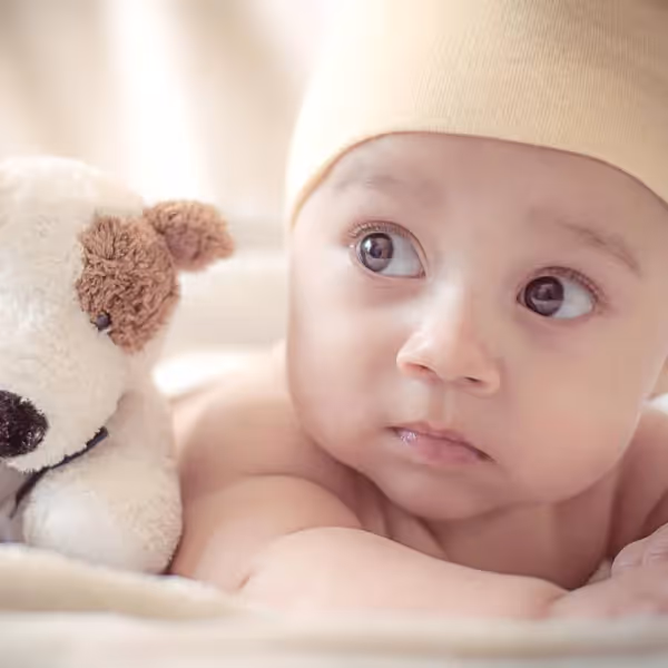 a baby not smiling