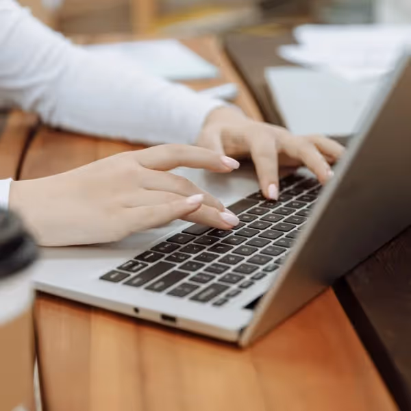 a person using a laptop