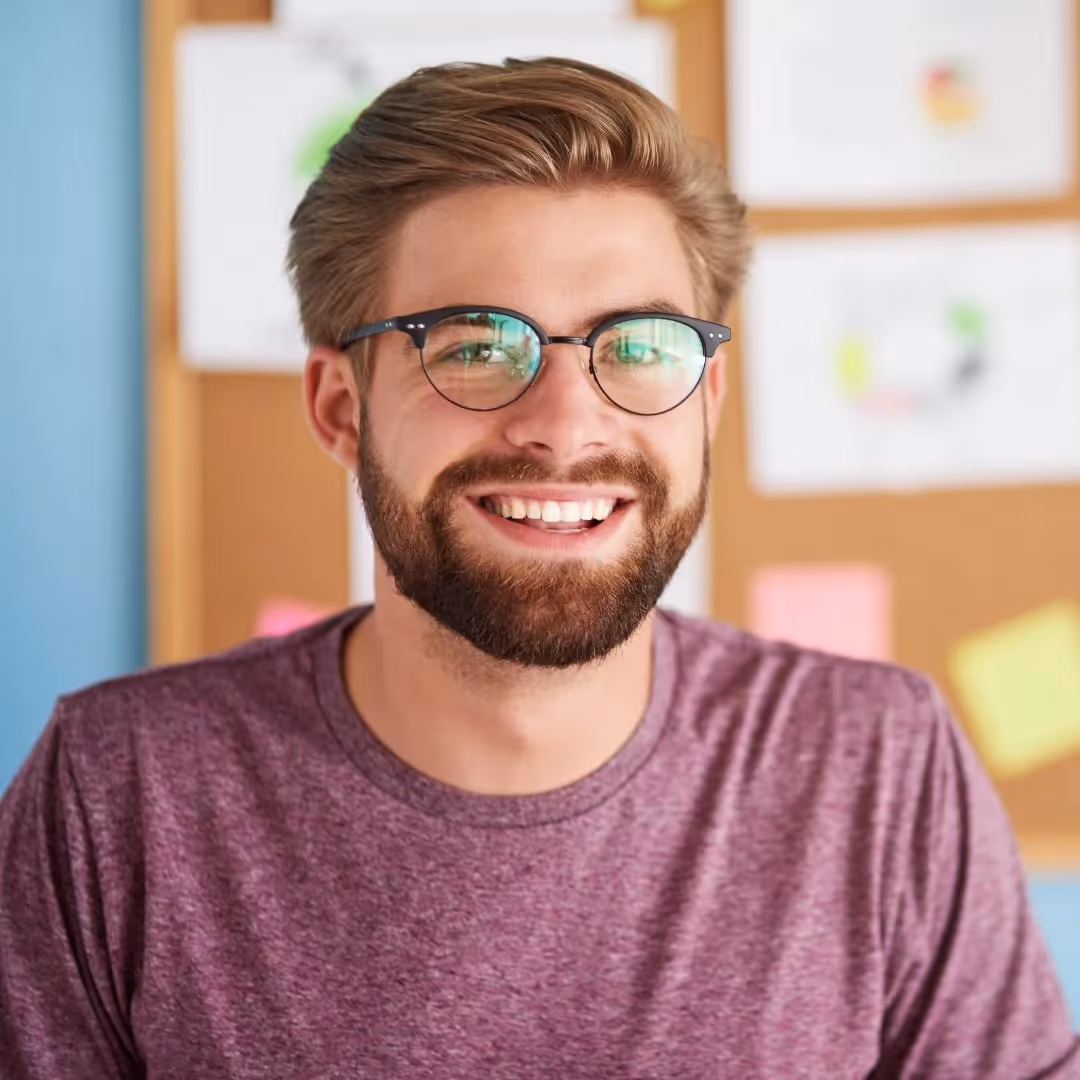 A person smiling at the camera