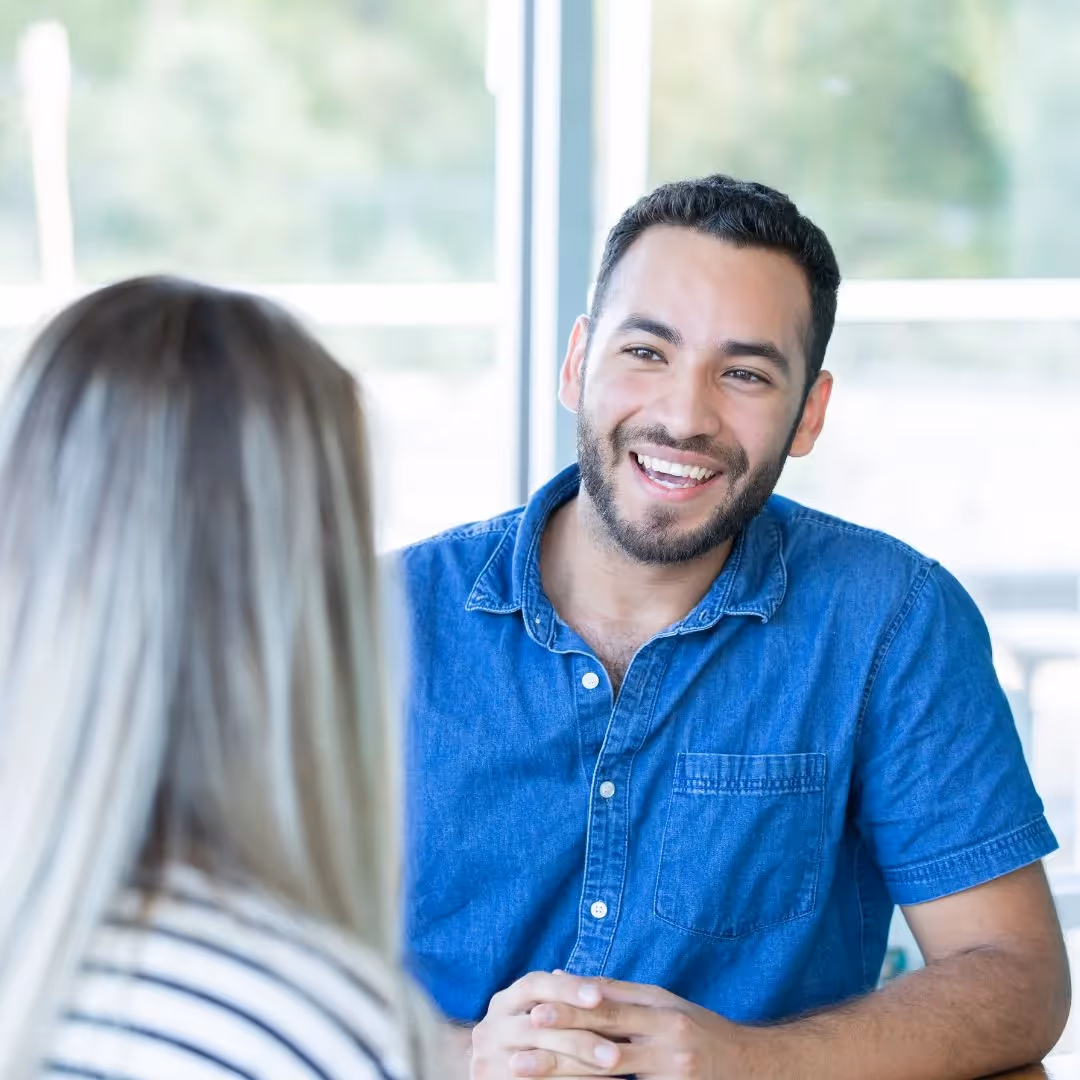 Person talking to a counselor