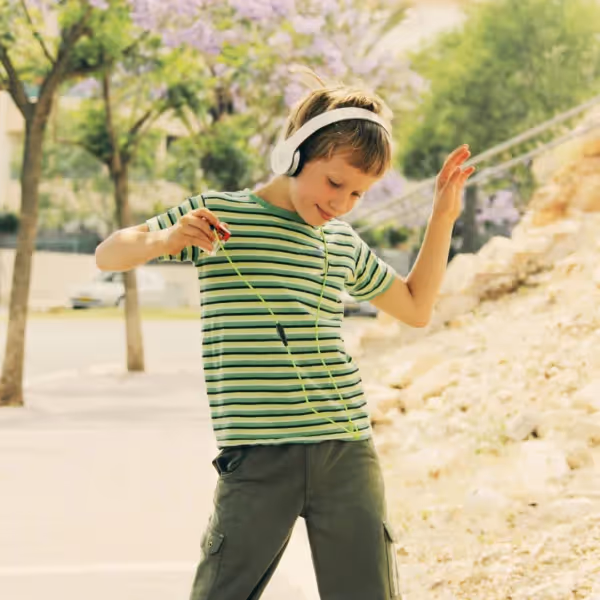 autistic boy dancing