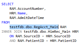 Using a query shortcut in SSMS