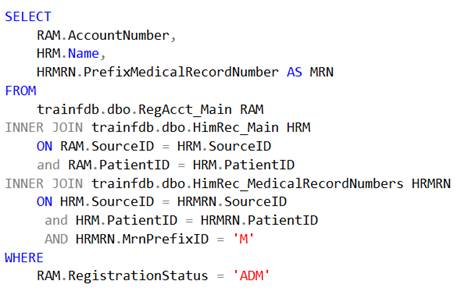 Realistic query with three-column join