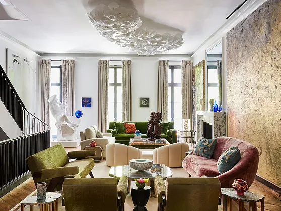 A living room filled with lots of furniture.