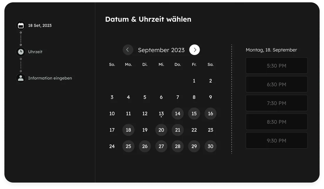 Kalender in Schwarzweiß, Symbolbild für die Terminvereinbarung