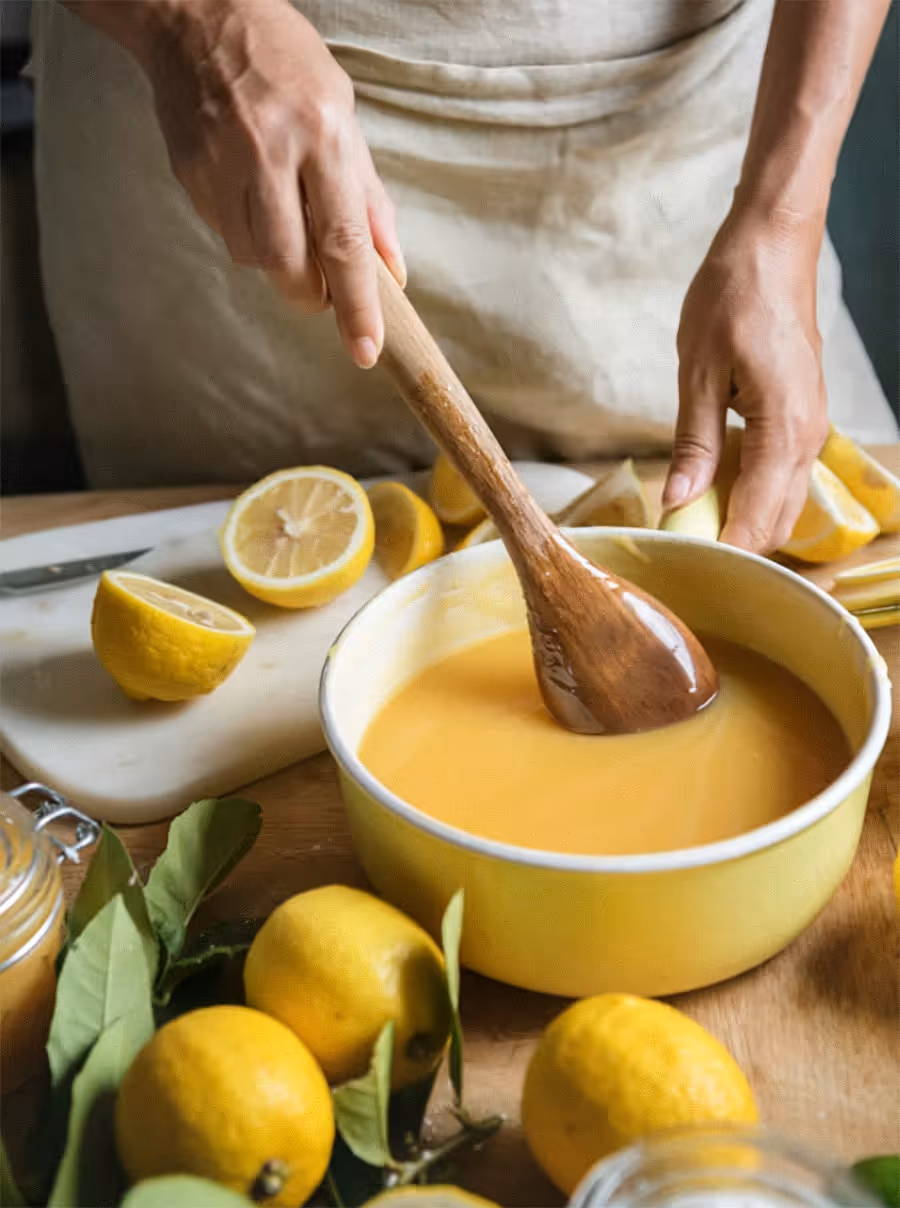 An image of a person cooking with lemon, from Unsplash