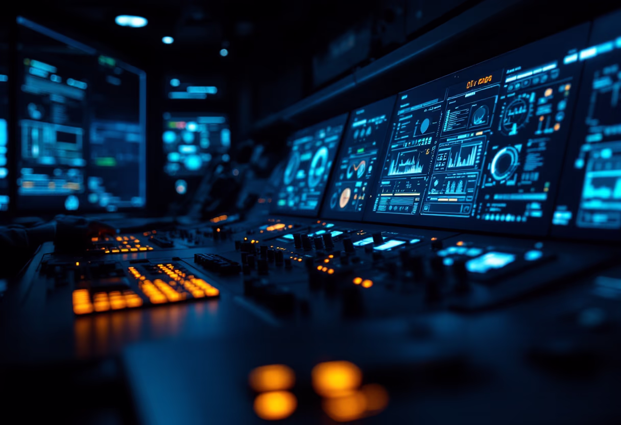 image of hightech control room