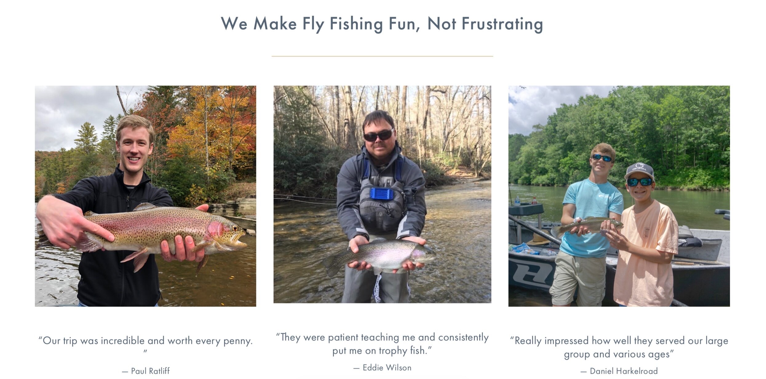 Fly Fishing Website Quote Blocks