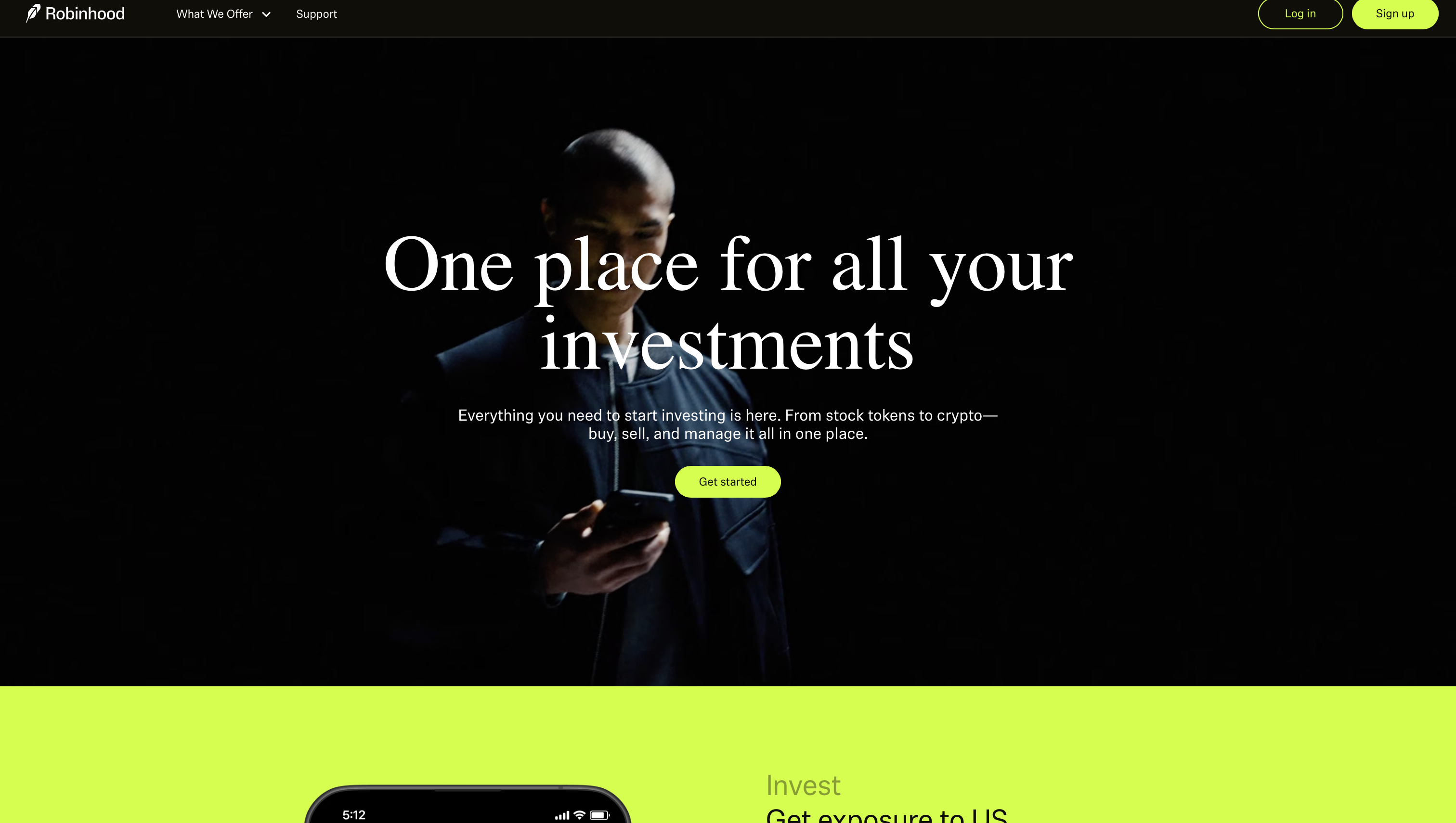 Robinhood Europe veebileht
