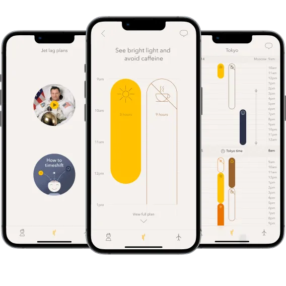 Timeshifter jet lag app