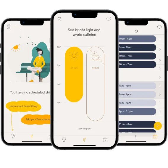 Timeshifter app for shift workers and night shifting