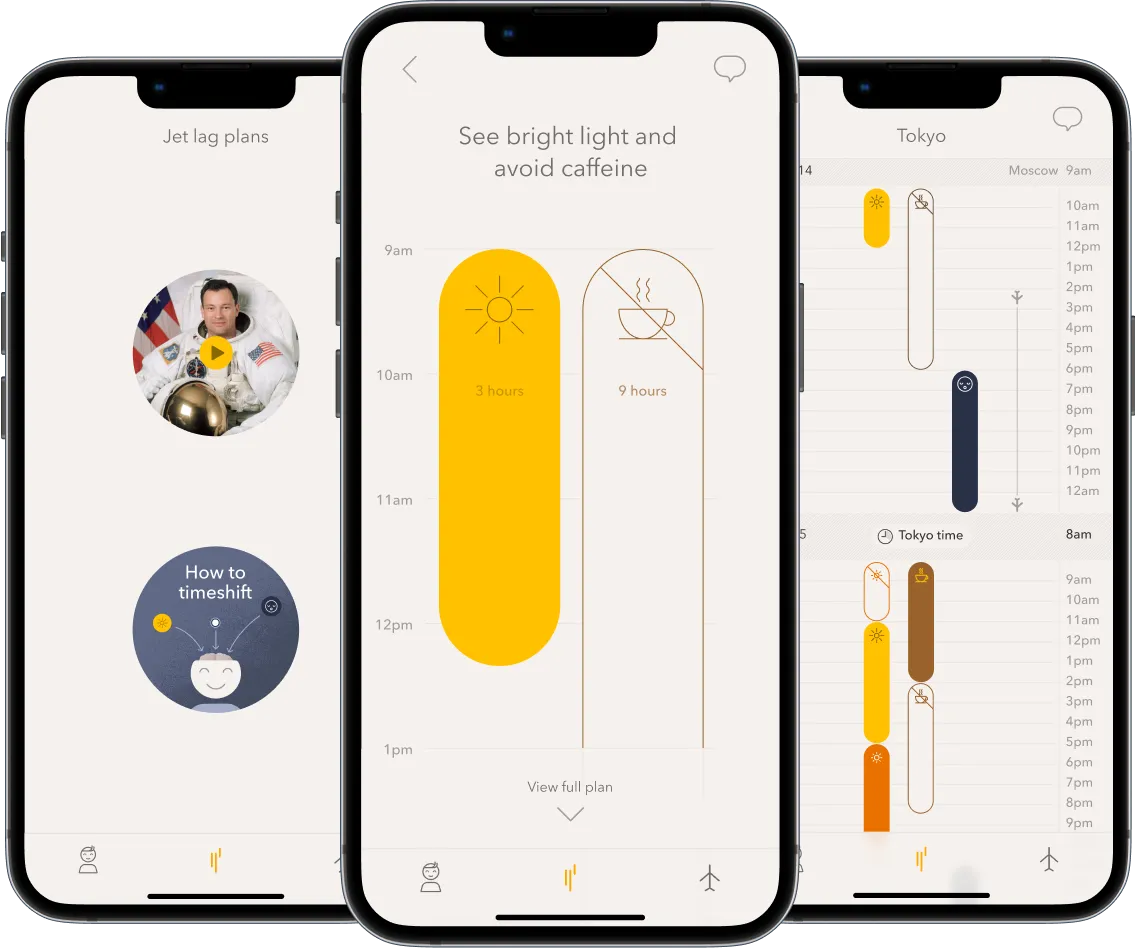Timeshifter jet lag app
