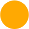Bright orange circle shape on a transparent background.