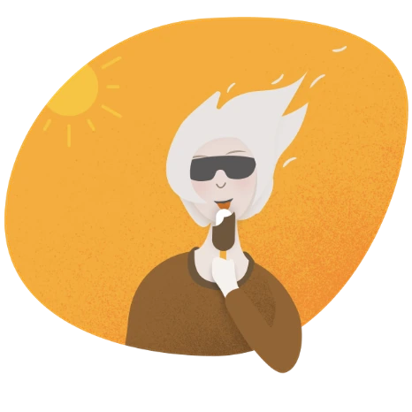 Person wearing dark sunglasses in bright sunshine to avoid light