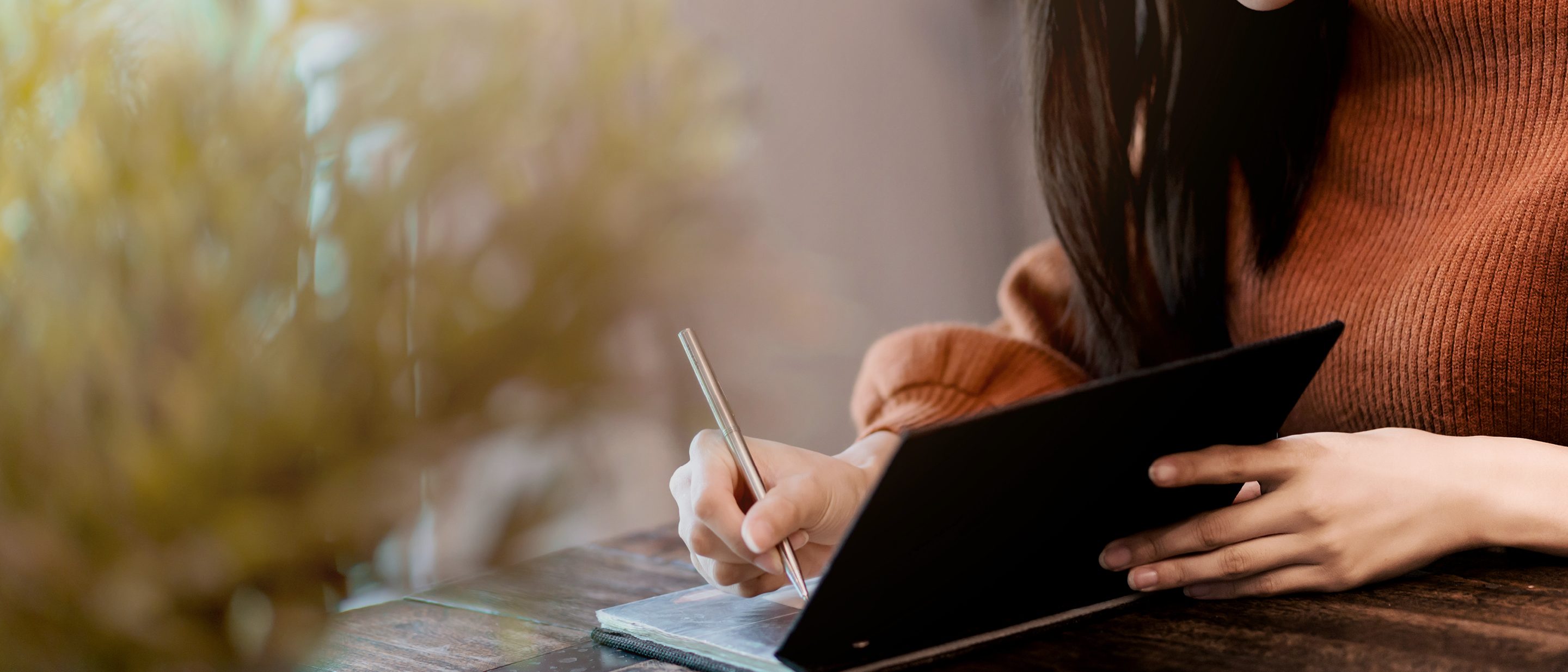 Woman writing