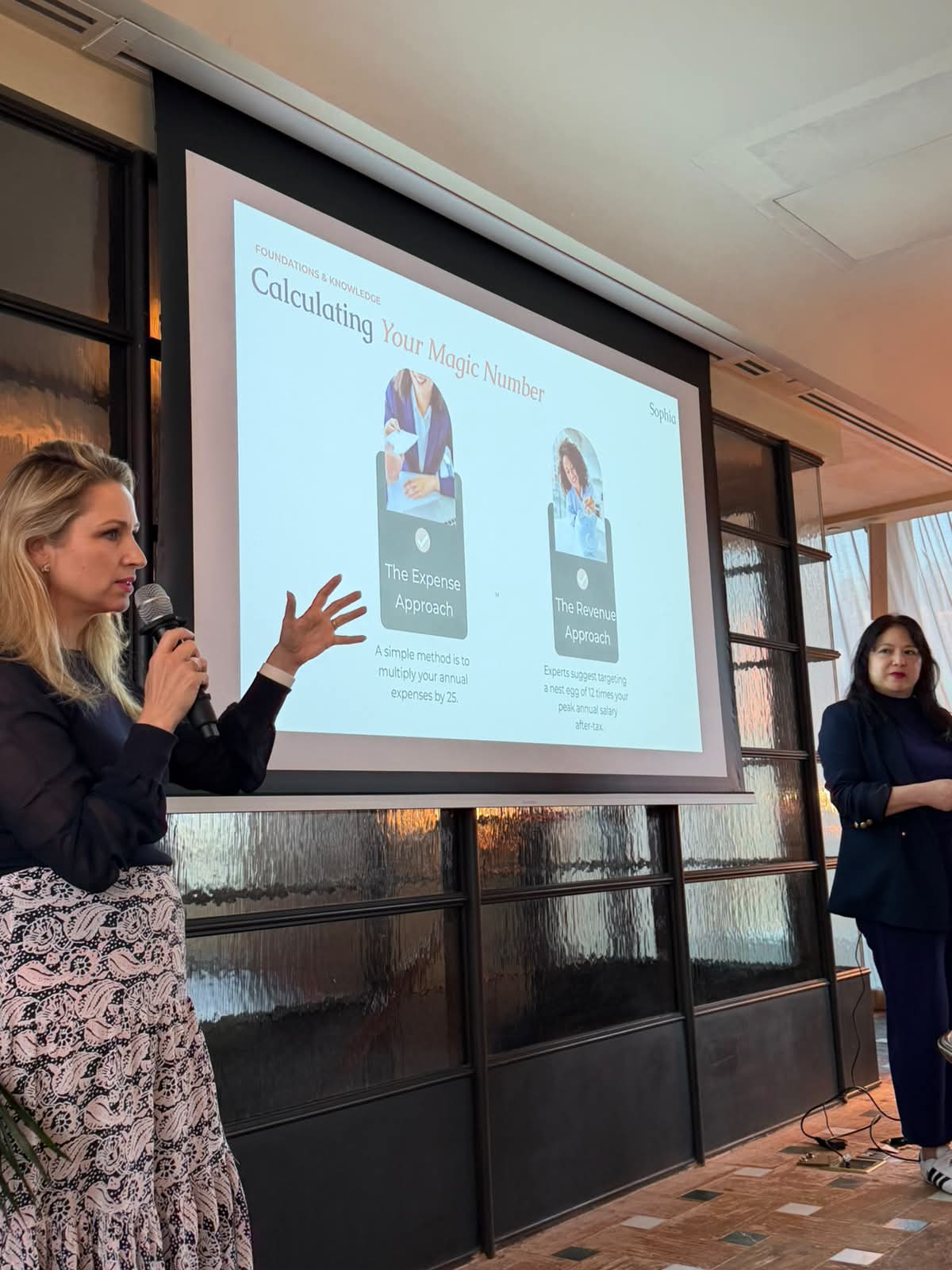 Women at a live Sophia workshop session