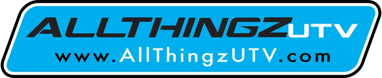 Blue rectangular graphic with the text 'ALLTHINGZ UTV' and website URL www.AllThingzUTV.com.