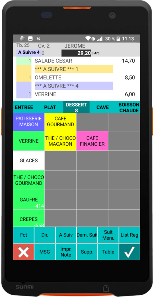Intégration caisse Sunmi P2 Lite SE