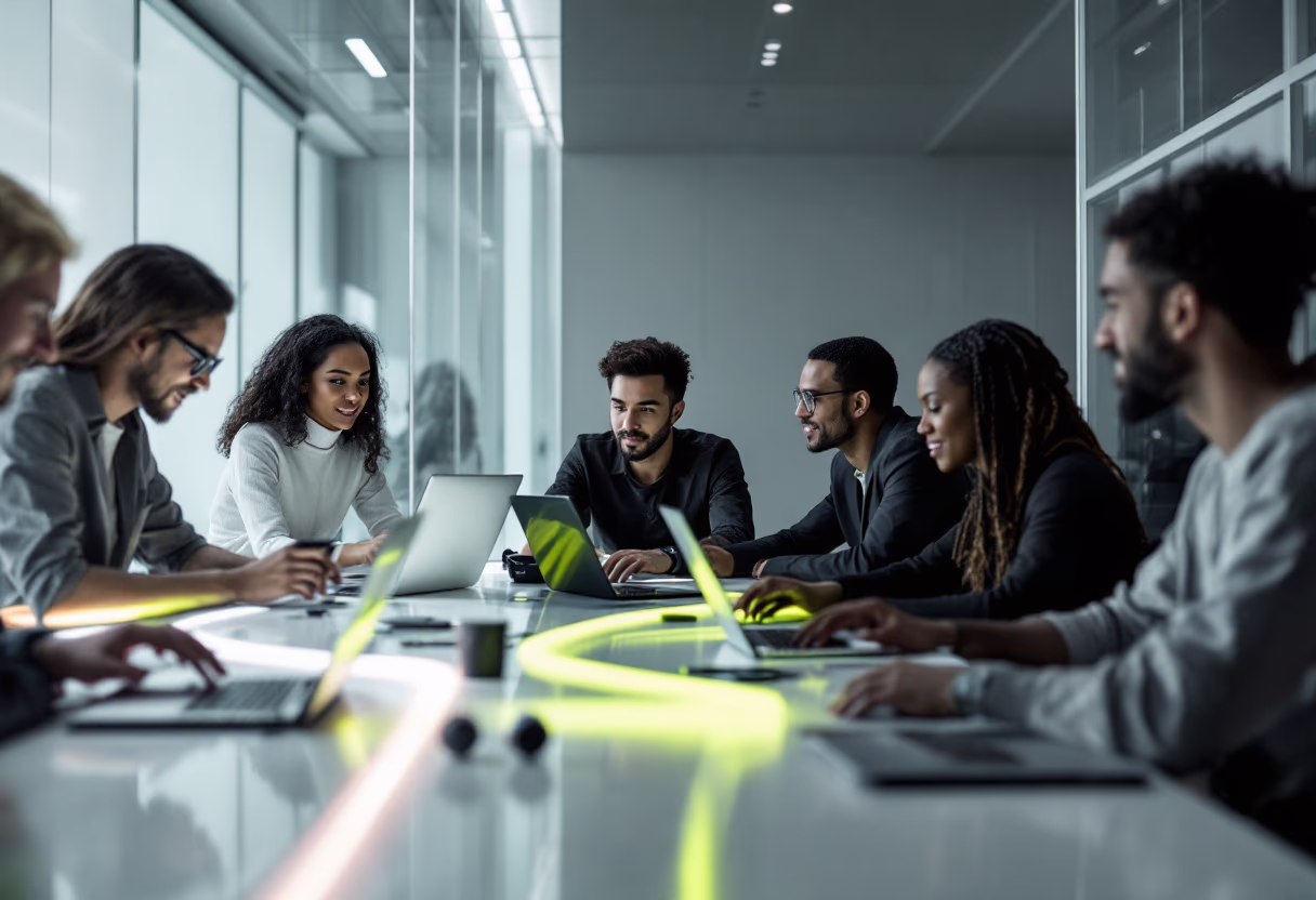 image of brainstorming session (for a productivity tools business)