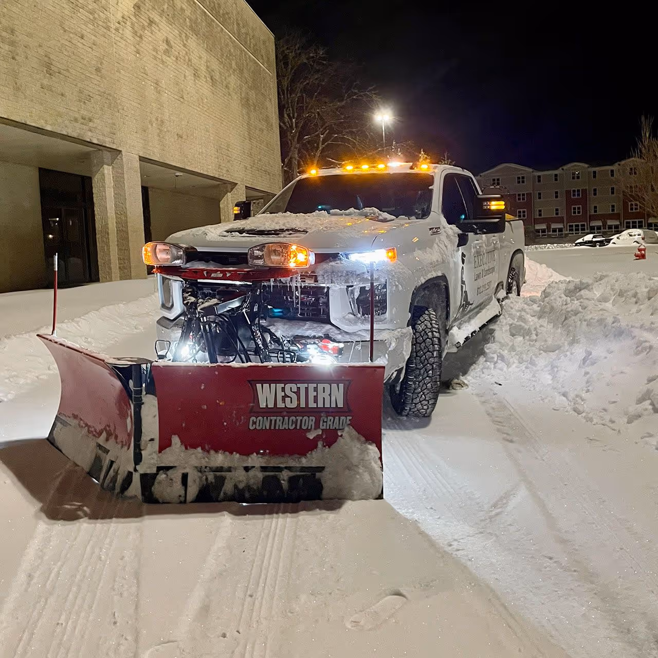 Professional snow plowing service by Executive Lawn Care & Landscaping in Bloomington, Indiana
