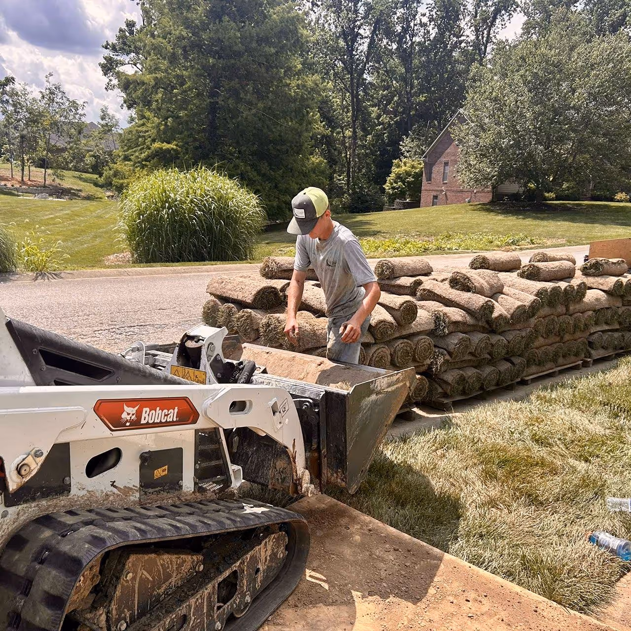 sod installation service for residential lawn in Bloomington Indiana