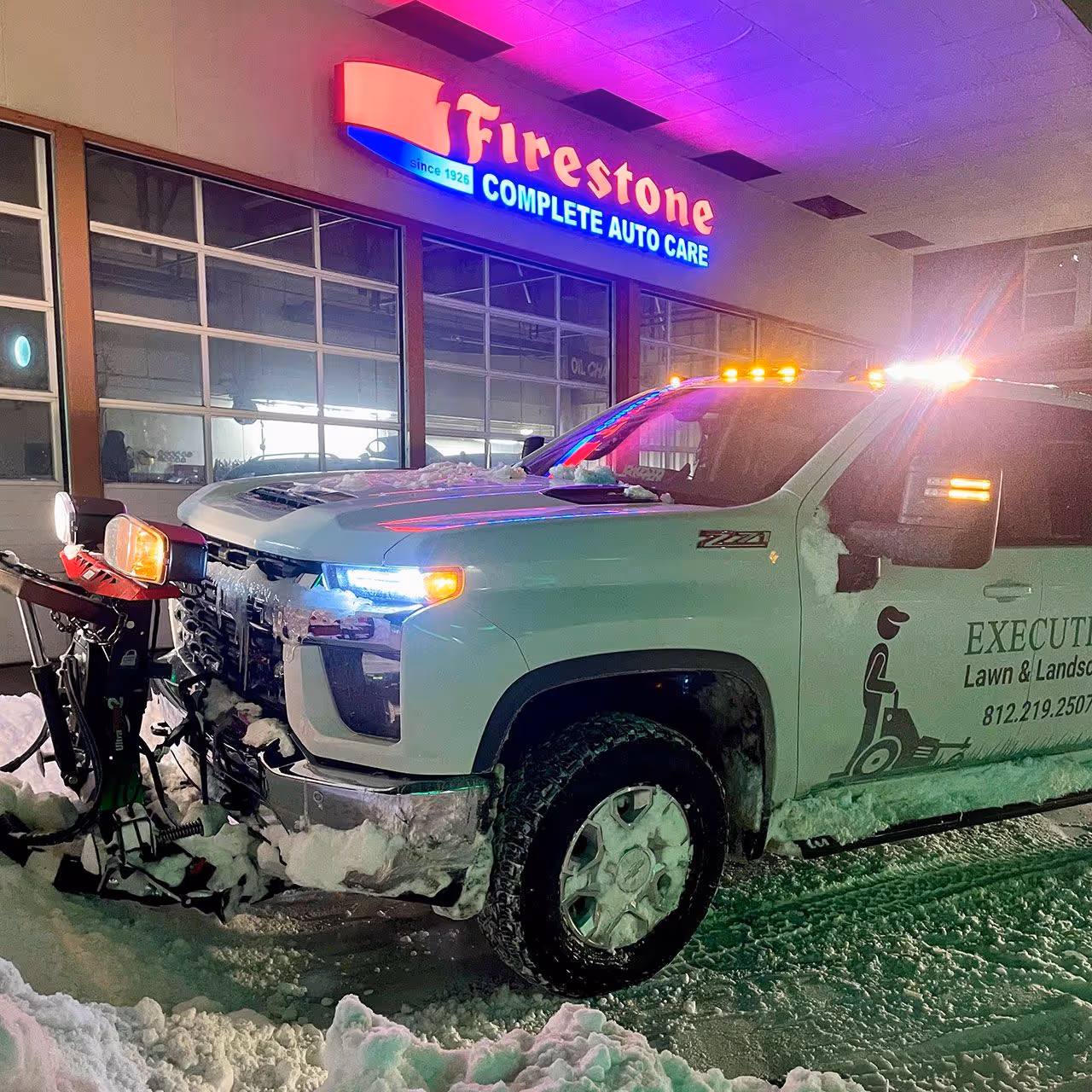 snow plowing service by Executive Lawn Care & Landscaping Bloomington Indiana