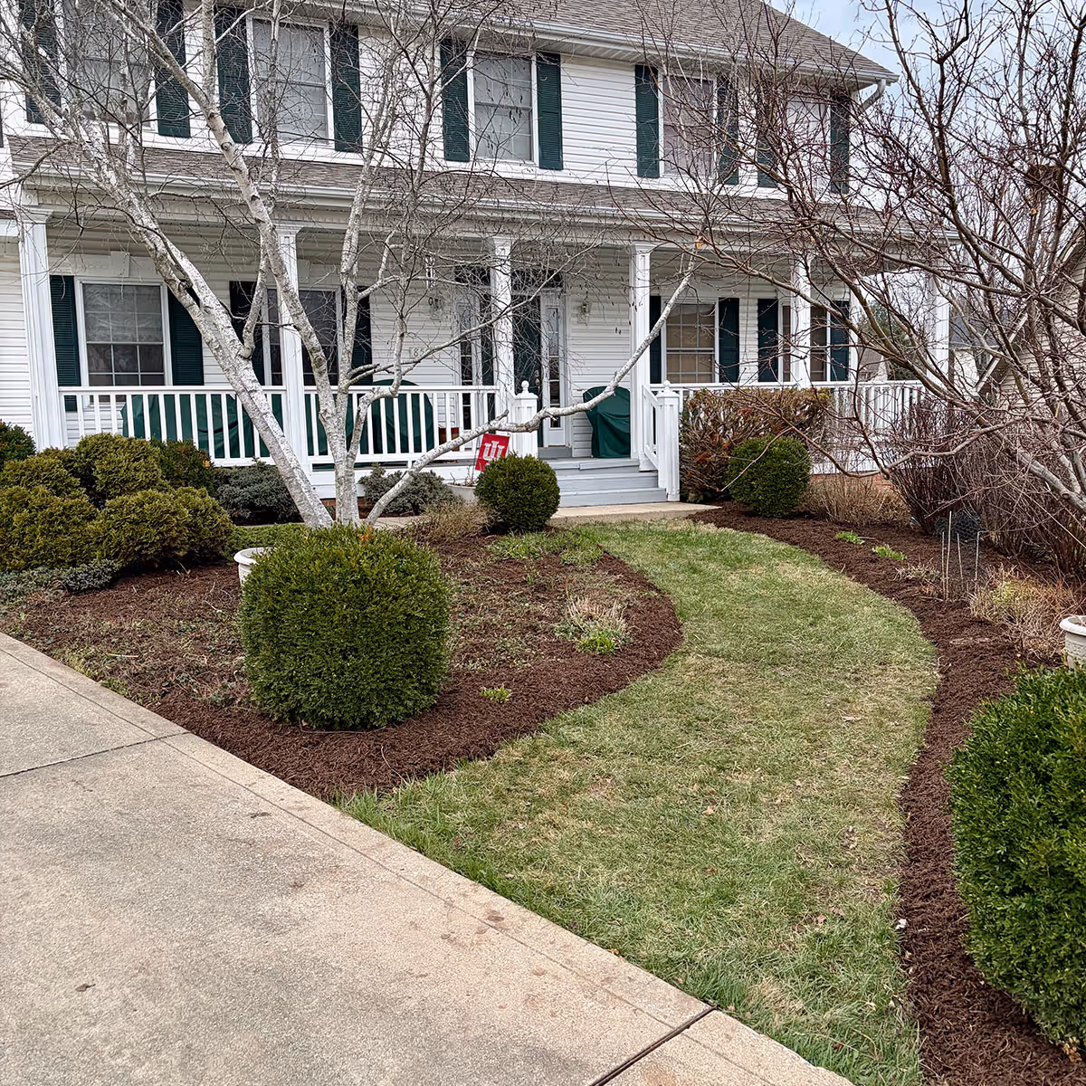 landscape bed design and installation in Bloomington Indiana