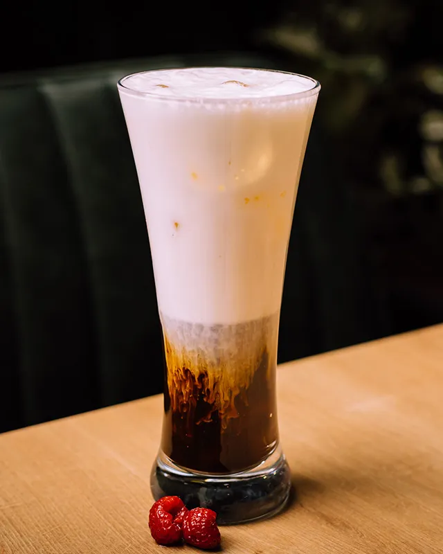 Cukormentes málnás freddo Woodoo Café Kávézó Szeged